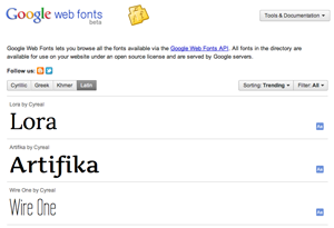 google web fonts